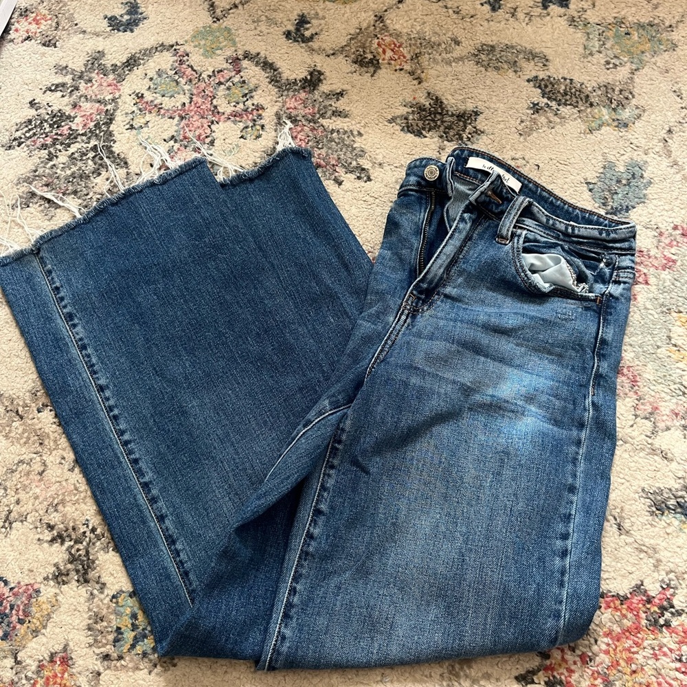 Willow and root wide leg jeans